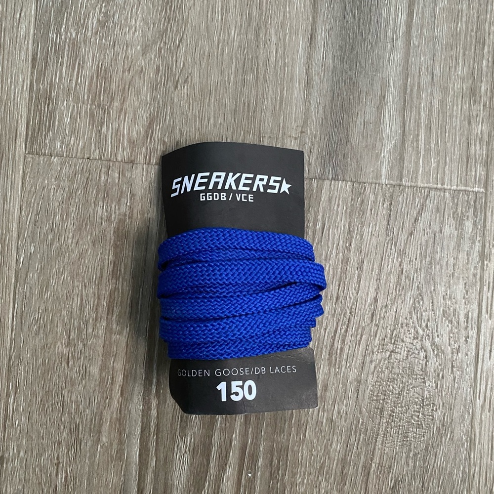 Golden Goose Deluxe Brand blue shoe laces 150